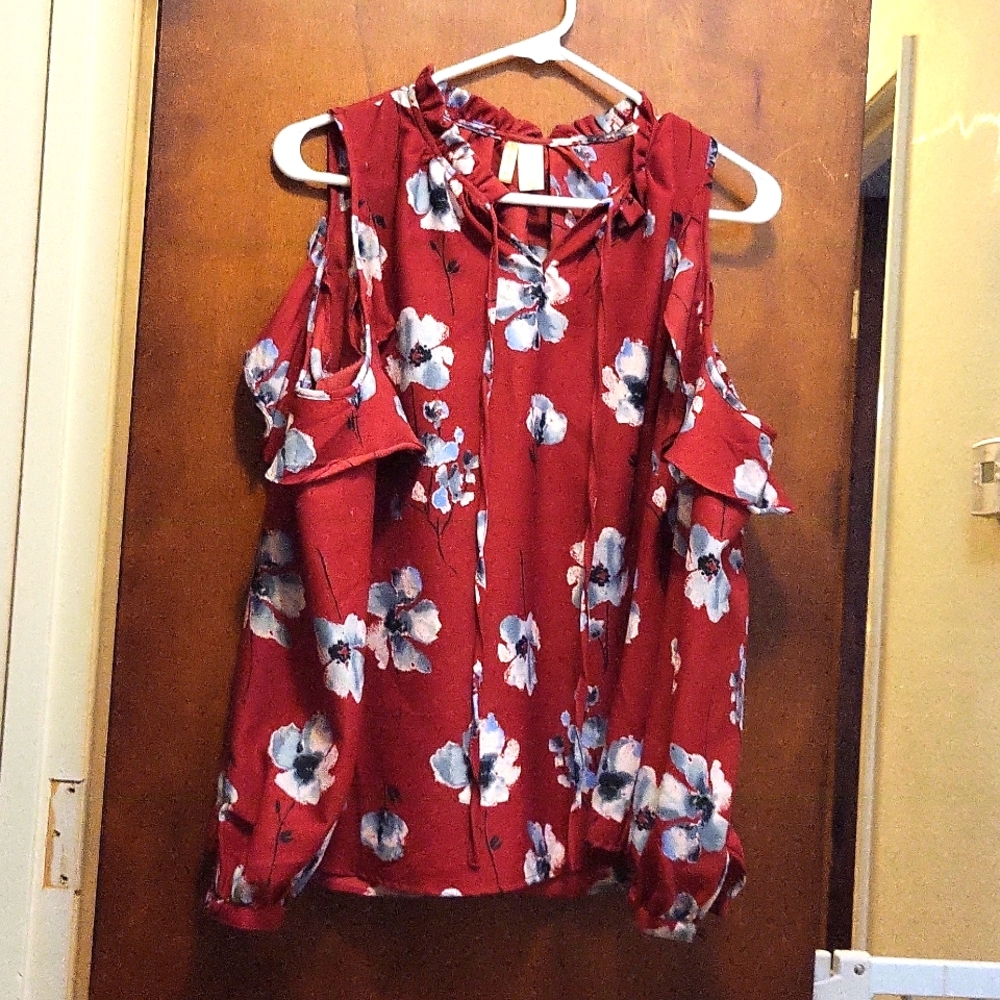 Japna Burgundy floral print
